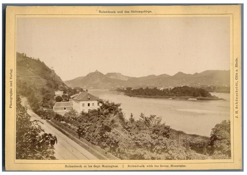 J. H. Schönscheidt, Germany, Rolandseck and the Seven Mountains Vintage Print C