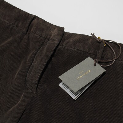 Boglioli NWT Pants Size 40 US 4 in Solid Brown Corduroy Cotton Blend