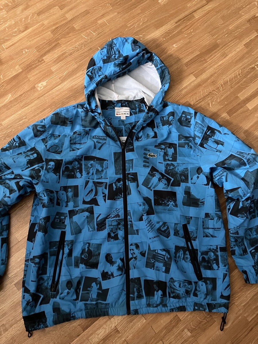 Lacoste X Polaroid Jacke Regenjacke Unisex M blau neuwertig