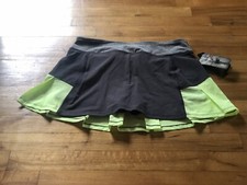 RBX Golf Tennis Skirt Skort X-DriColor Neon Green Gray -Small