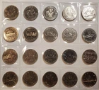 1968-1986 Canada One Dollar (Nickel) Collection 20 coin Lot with 1982 Voyageur