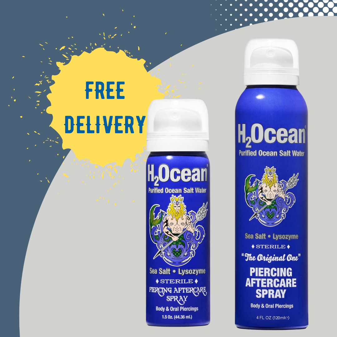 H2Ocean Piercing Aftercare Spray For Ear, Nose, Naval, Oral Body