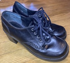 Y2K MUDD Chunky Platform Shoes Black 7.5 Goth Dark Academia Witchy Grunge