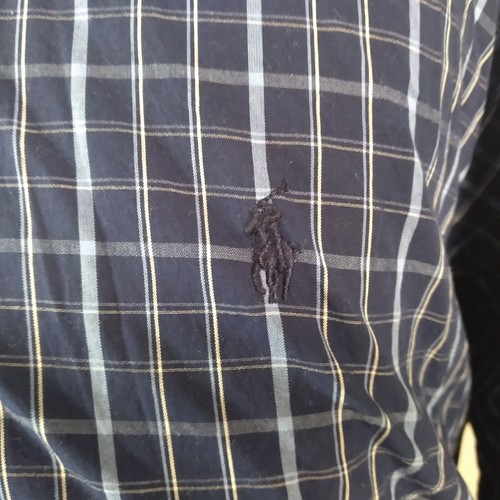 Polo Ralph Lauren camicia uomo XL extra large blu plaid Yarmouth lusso preppy - Foto 5 di 12