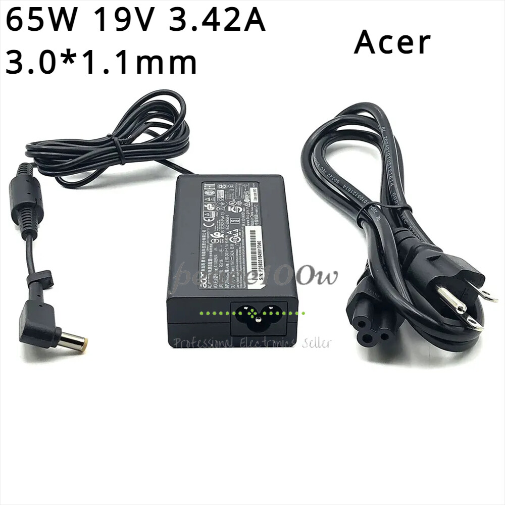Acer 45W Power Adapter with Cord A13-045N2A Black-image
