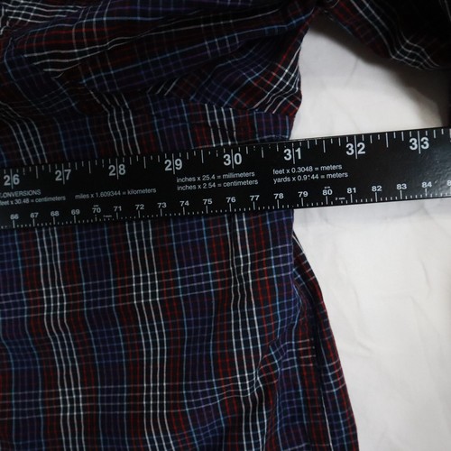 Synrgy Shirt Mens 3XL Utility Flap Pocket Casual Button Up Plaid Long Sleeve - Picture 4 of 7