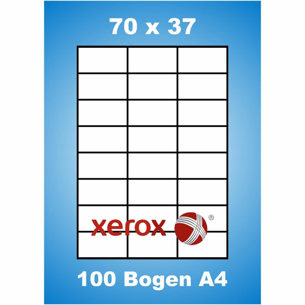 Xerox Etiketten 70X37Mm Adressaufkleber 70X37 003R97408 100 Blatt Din A4 70G-image