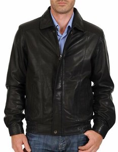 police style leather jacket