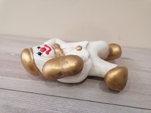Thun Rarissimo Clown Roby 24 Cm Biano E Oro - Foto 4 di 5