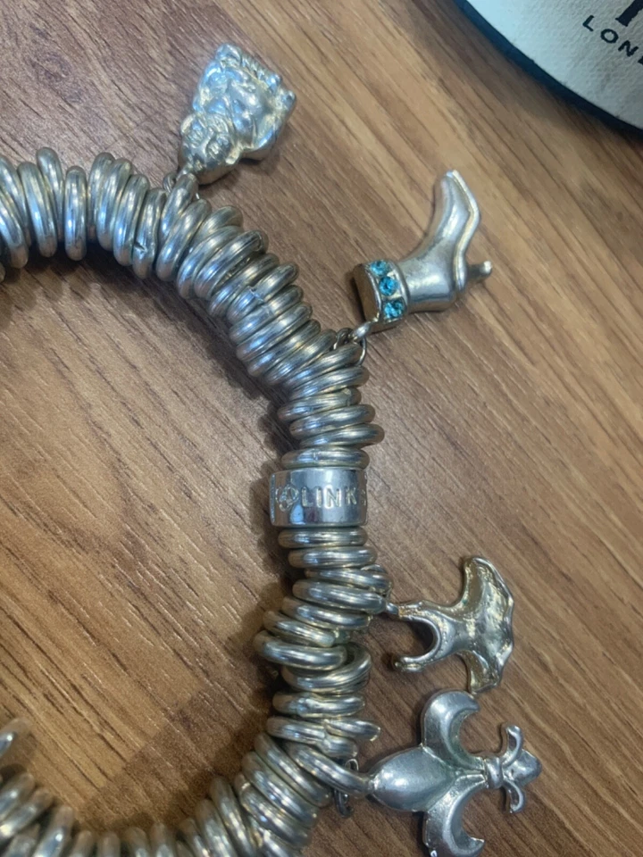 links of london braclet with 10 charms - Image 4 of 4