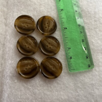 Turtle Shell Buttons 6 Vintage Medium 1” 4-Hole Tortoise Shell Buttons, Matching, Many ...
