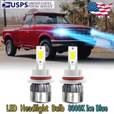 Blue 9007 Led Headlight Bulb High-lo C6 For Ford F-150 1992-2003 F-250 1992-1999