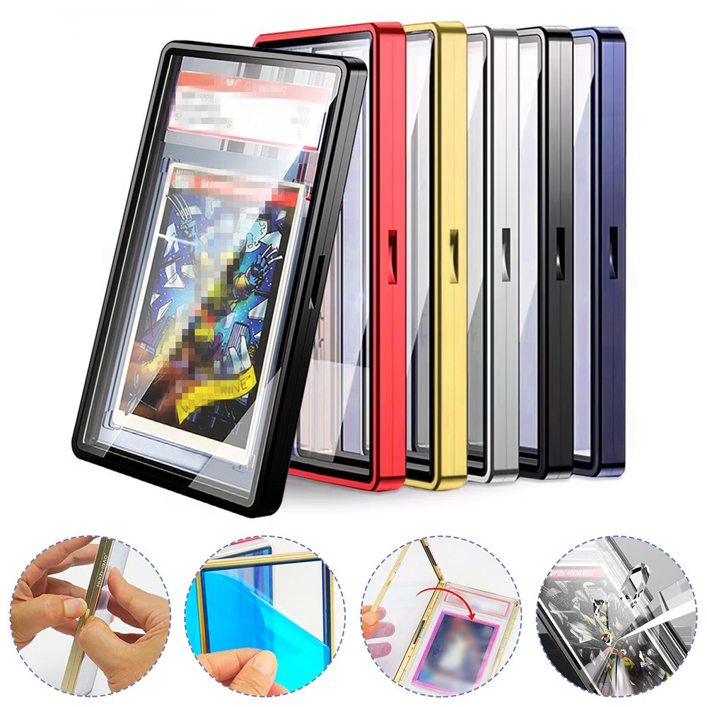 Magnetic Trading Card Holders Case Graded Card Slab Display Box Protector Stand