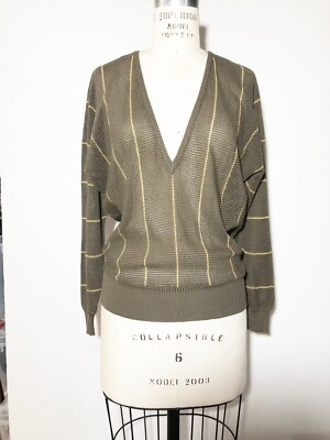 WOMENS DESIGNER CLOTHING: GIANNI VERSACE, gold mesh sweater, great condition
