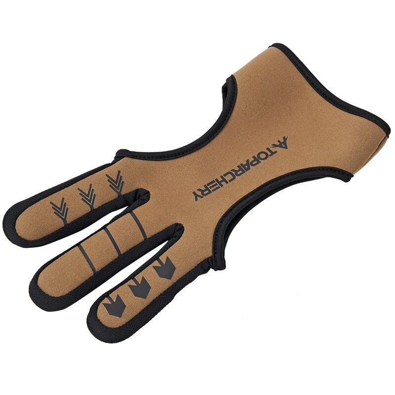 Archery S M L XL Finger Guard 3 Finger Glove Protector Gear Bow Shooting Hunting - Image 4 of 4