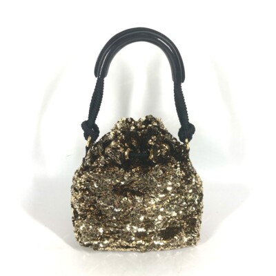 Louis Vuitton Mini Noe Rococo All Sequins Shoulder Bag Gold 2010 Cruise  M40322