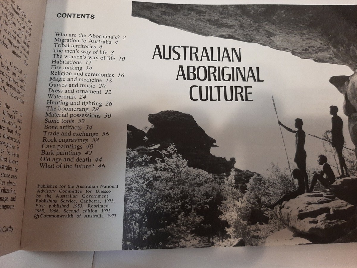 AUSTRALIAN ABORIGINAL CULTURE BOOK 1974 UNESCO AUSTRALIA # 441 | eBay