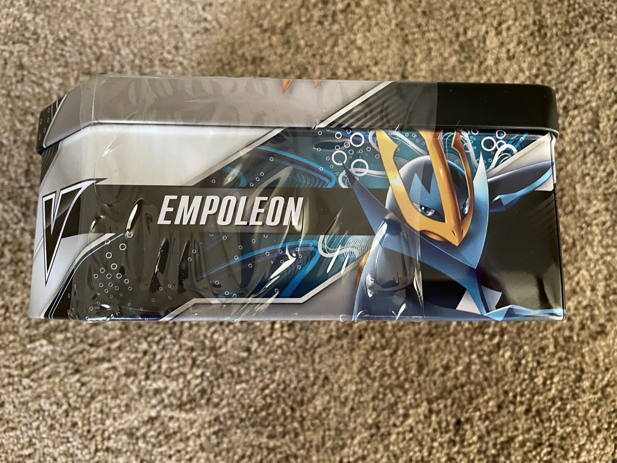 Pokemon TCG V Strikers EMPOLEON V Tin 5 Booster Card Packs Factory Sealed  NEW 820650809552| eBay