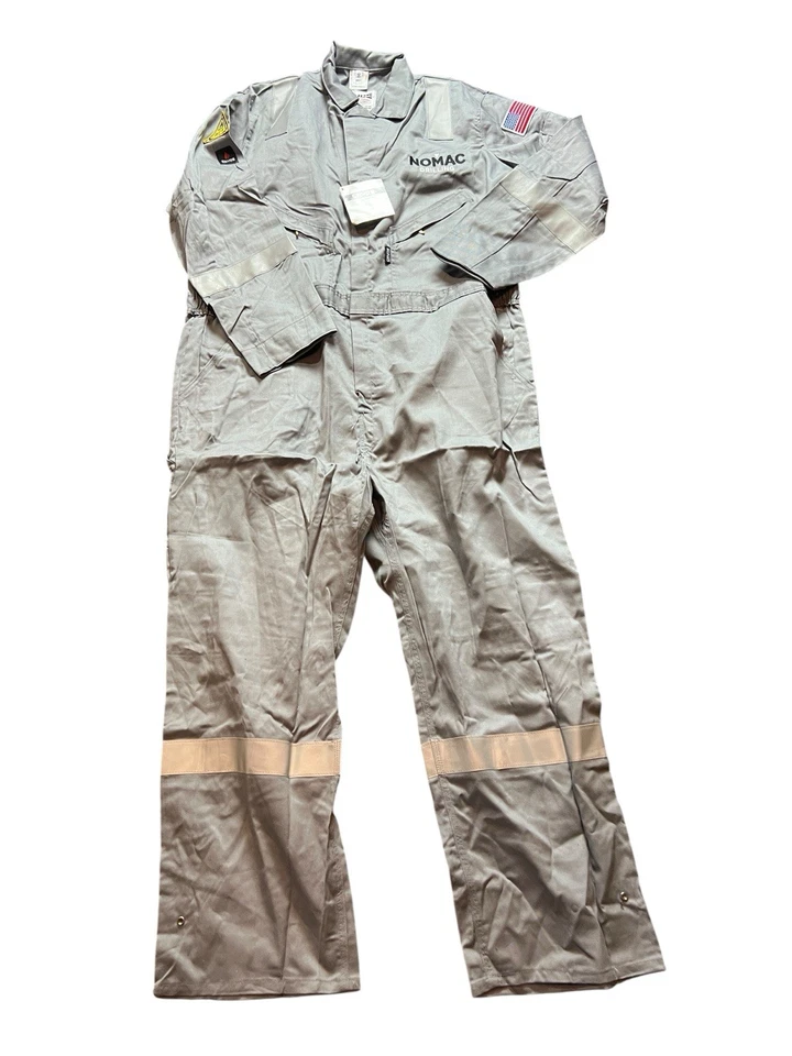 NWT  Crude FR Flame Resistant Coveralls Oil Gas Fire  Gray Men's 52X30 - Image 2 of 4
