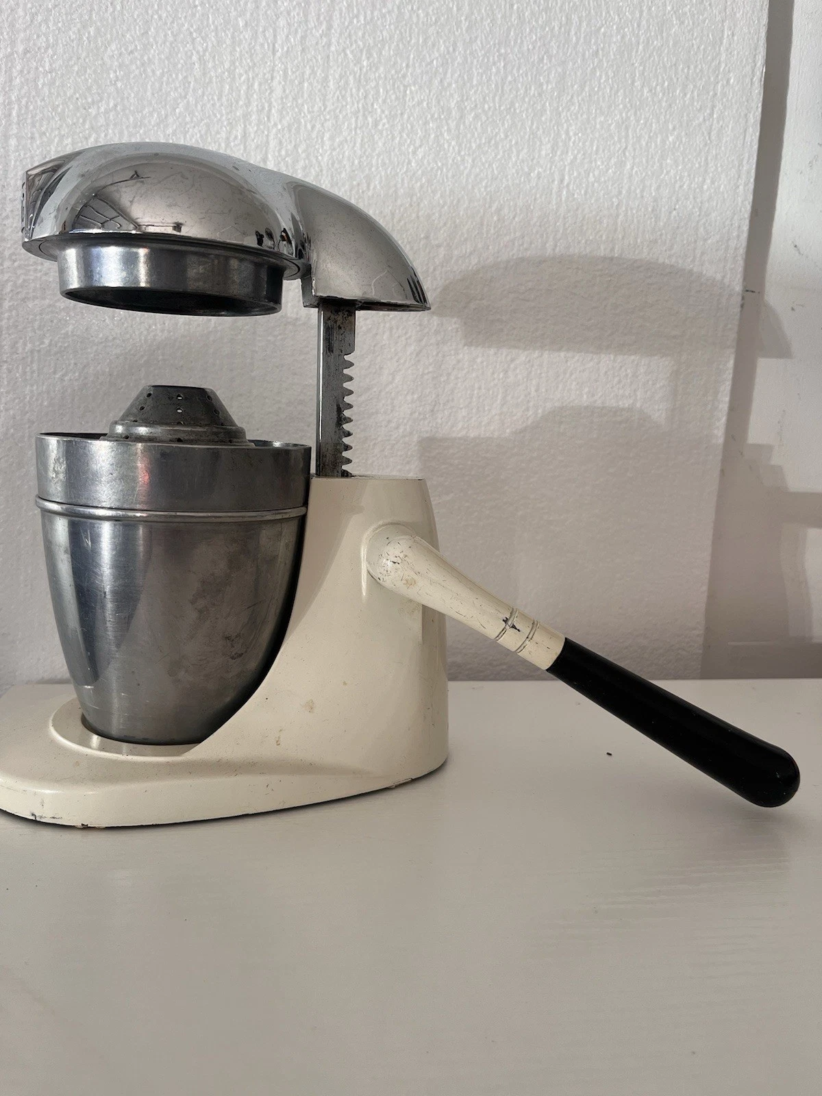 Vintage Juice King JK-35 Manual Citrus Juicer Press Aluminum Chrome