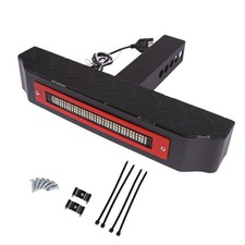 For 2 Receiver Hitch Step With Light 108 Led Lighting 6 Mode 700lbs Steel Bar