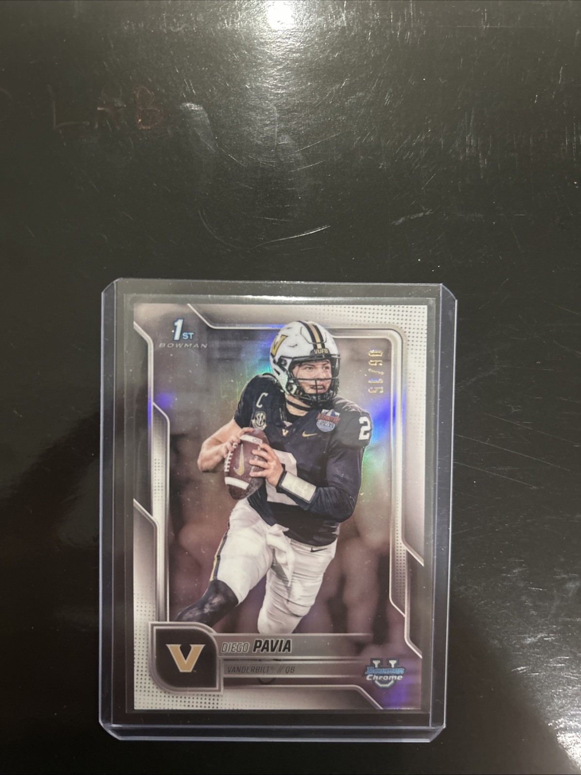 2025 Bowman University Chrome Diego Pavia #190 White Refractor /15 (RC)