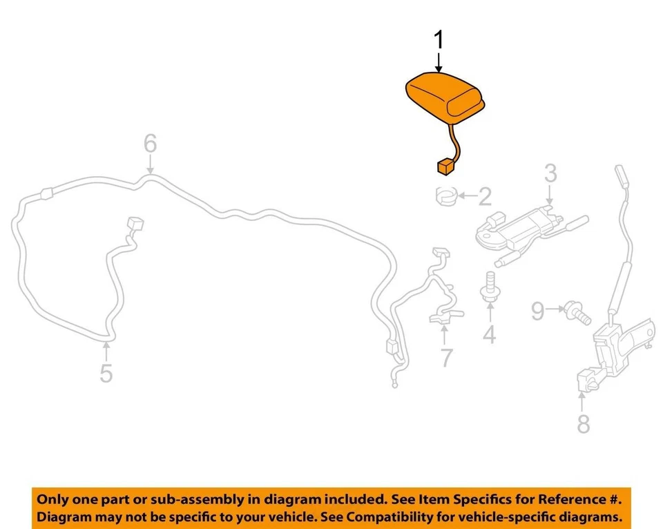 Fits 2016 - 2022 SUBARU ASCENT Roof Shark Fin Antenna - Black OEM - Image 4 of 4
