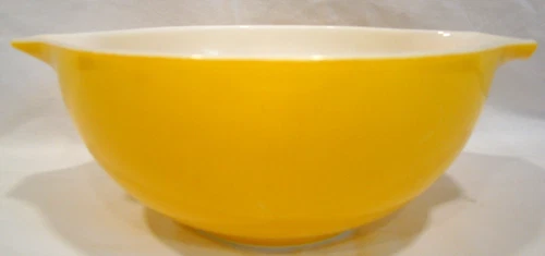 VINTAGE PYREX #443 CINDERELLA DAISY YELLOW SUNFLOWER NESTING BOWL 2 1/2 QUART