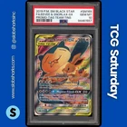 2019 POKEMON SM BS PROMO TAG TEAM TINS #SM169 EEVEE & SNORLAX TAG TEAM PSA 10