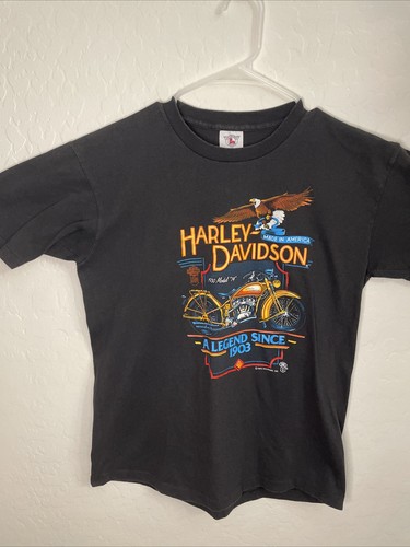 Vintage Harley Davidson Shirt L A Legend Since 1903 80s Arlington Texas