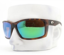 Costa Del Mar Reefton Sunglasses Matte Tortoise Polarized Green Glass 580G wcase