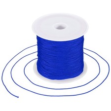 0.6mm Nylon String for Bracelets, 44 Yards Nylon Beading Thread Dark Blue 