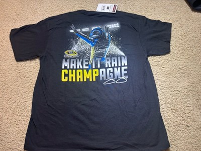 NASCAR 2013 Jimmie Johnson  MAKE IT RAIN CHAMPAGNE   T Shirt - Size XL NEW NWT