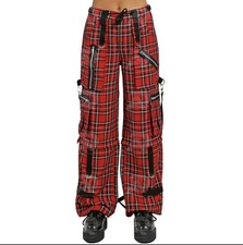 Gothic Grunge Bondage Trousers  Reg Flat Fron...