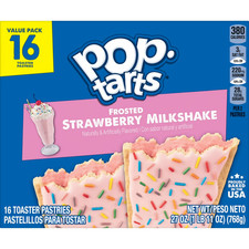 Pop-Tarts Frosted Strawberry Milkshake Toaster Pastries, Breakfast Foods....