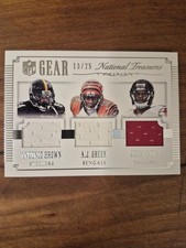 Panini 2015 National Treasures NFL Gear Trios Brown Green Jones #G3-BGJ /25