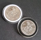 Lot Of 2 1984 Engelhard 1oz Silver American Prospector Rounds