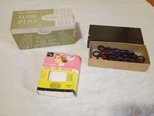 Lot Of Vintage Beauty Parlor Hair Pins  Curl Papers B9