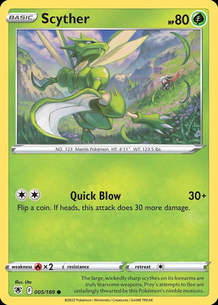 Pokemon Scyther (5/266) Astral Radiance LP REVERSE HOLO
