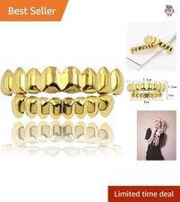 Stylish Gold And Silver Grillz For Your Teeth - Adjustable And Comfortable
