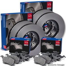 APEC Front & Rear Axle Brake Discs Set & Pads Fits Audi A2 A3 Seat Leon Skoda VW