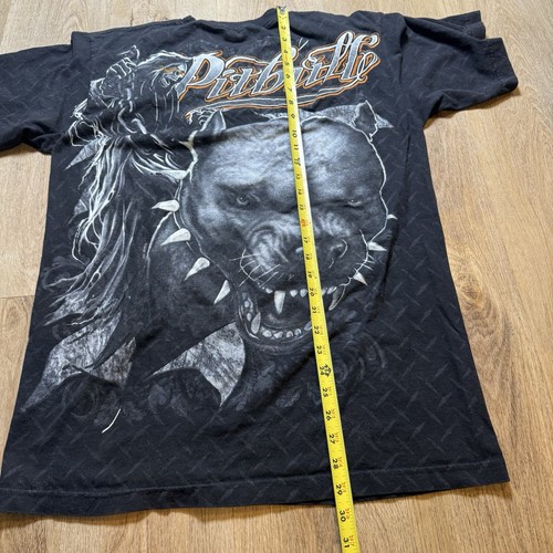 C&H Sportswear Black Gold Pitbull Terrier Dog Rude Dogs Series graphic T shirt L - Picture 8 of 8