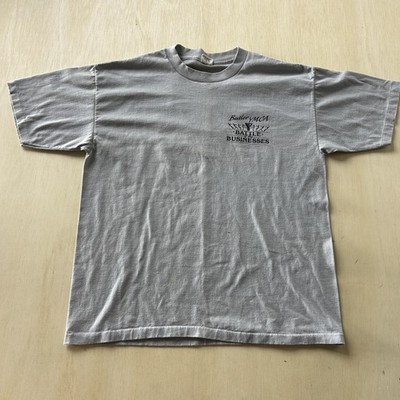 Vintage Butler YMCA Battle Of Businesses Belton Shirt Mens Large Gray Tee TShirt