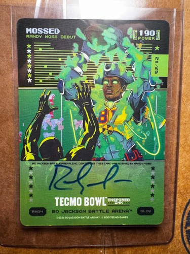 2026 Bo Jackson Battle Arena Tecmo Bowl Mossed Randy Moss Debut Ink /25 #RMA4