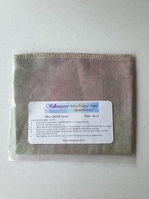 Silk Weaver 28ct Cashel Leinen Solos einzigartiger handgefärbter Leinenstoff 9'' x 13'' grün