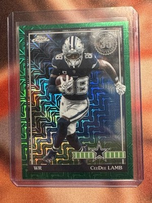 2026 Topps Chrome CeeDee Lamb Green /99 #91TC-29 Cowboys 88/99 JERSEY MATCH