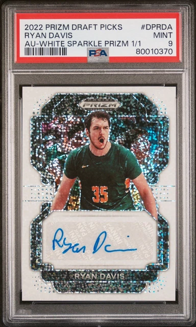 Ryan Davis 2022 Prizm Draft Picks White Sparkle Autograph 1 Of 1 Psa 9