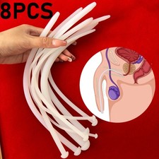 8PCS Male Silicone Penis Plug Tube Urethral Sounds Sounding Stretcher Sex Toys