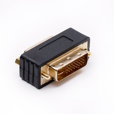 DVI-D Male to DVI-I Female Port Saver Adapter Compact Size Gold Plated