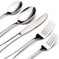 Elegant 40-Piece Stainless Steel Silverware Set for 8 - Dishwasher Safe Gift